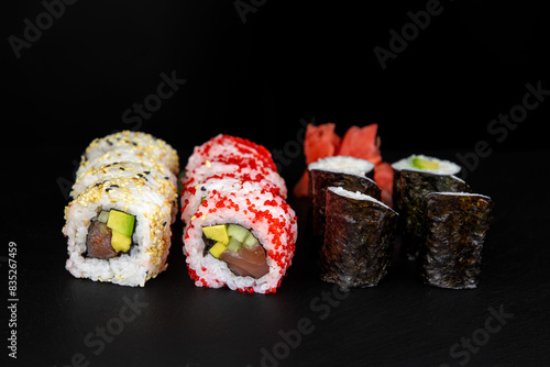 mini set of sushi with Maki, Philadelphia and California