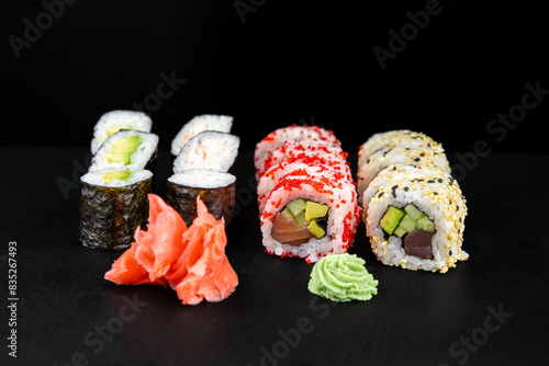 mini set of sushi with Maki, Philadelphia and California