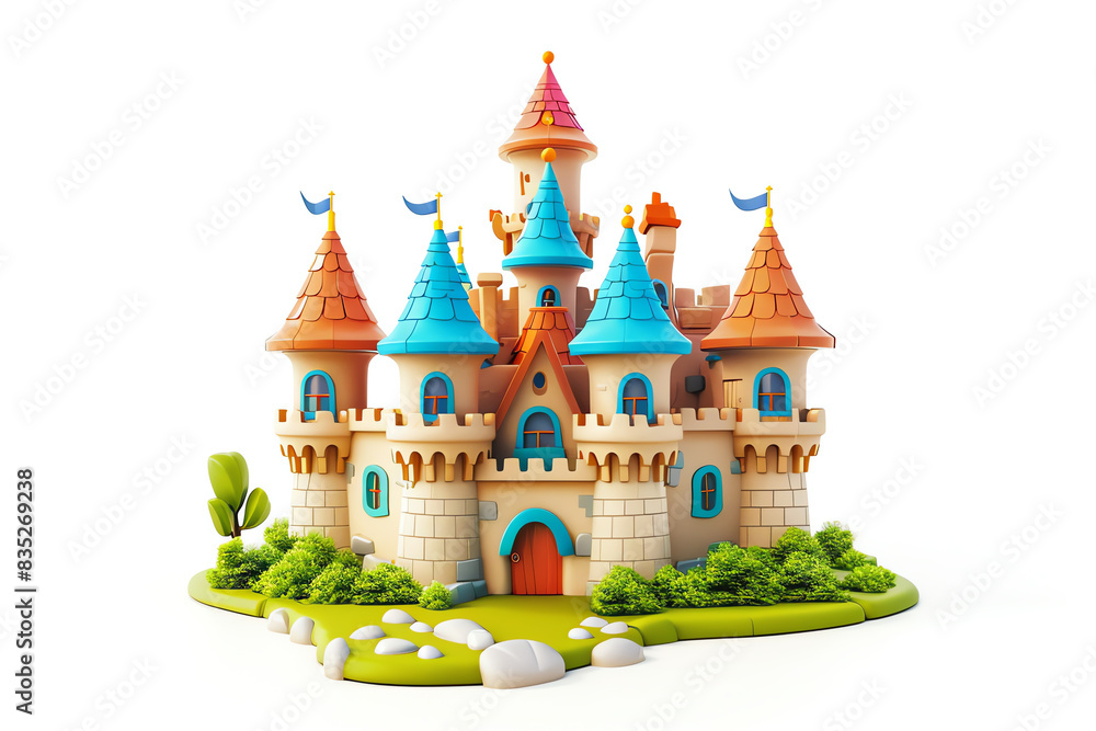 Fototapeta premium toy castle, AI generated