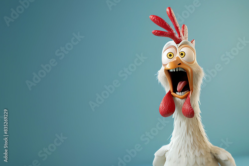 crazy chicken, AI generated