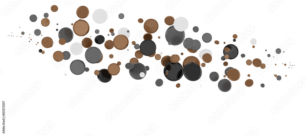 Obraz premium gold Bliss: Exquisite 3D Illustration of Blissful gold Confetti