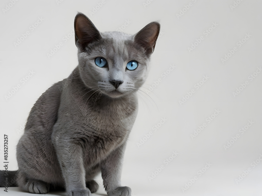 White Tabby Cat with Short Hair White Tabby Cat with Short Hair
