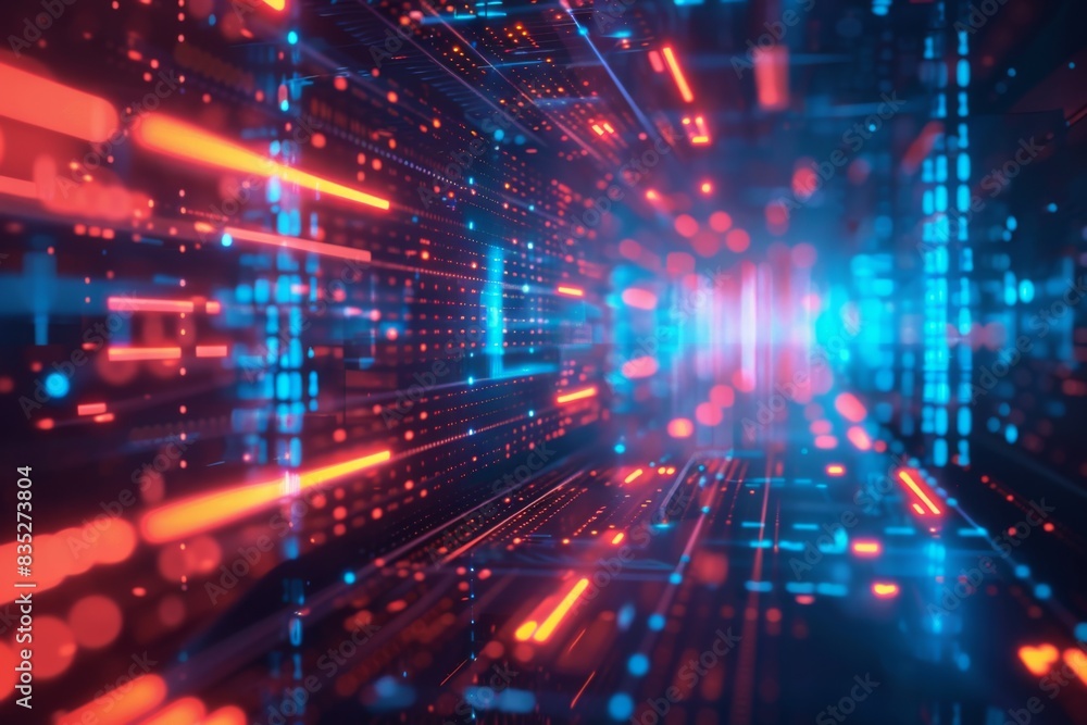 Cyber Security Data Transfer illustration created with Generative AI Cyber Security Data Transfer illustration created with Generative AI