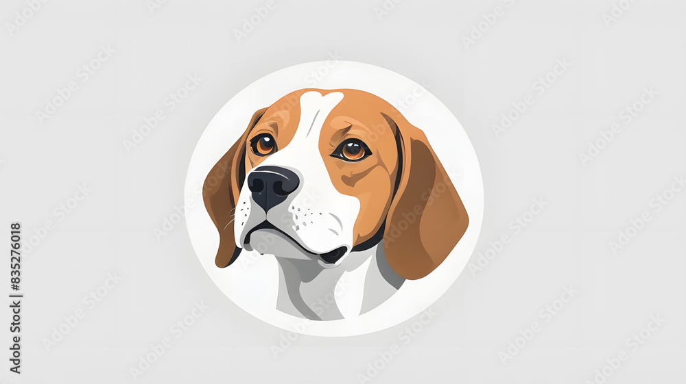 Cute Beagle puppy with floppy ears in a studio portrait Cute Beagle puppy with floppy ears in a studio portrait