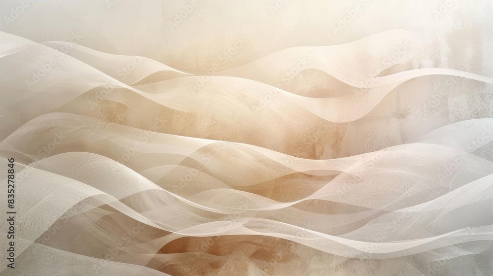 Obraz premium Abstract minimalist design, light pastel hues, fine lines, subtle texture, carpetinspired background, contemporary