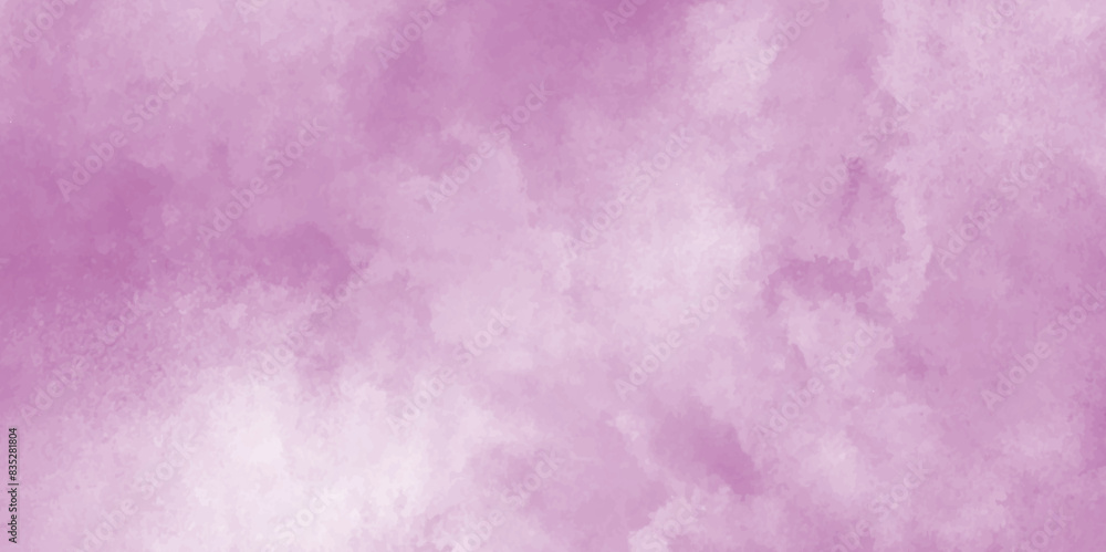 Fototapeta premium purple watercolor background on white paper, Purple color abstract watercolor background,Fabric cloth canvas texture. Color gradient, ombre. Rough, grain. Matte, shimmer,pink and purple cement wall te