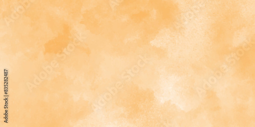 Pastel yellow beige Aquarelle painted paper template texture Background banner,Brushed Painted Abstract Background. Brush stroked painting. watercolor background with watercolor splashes used as