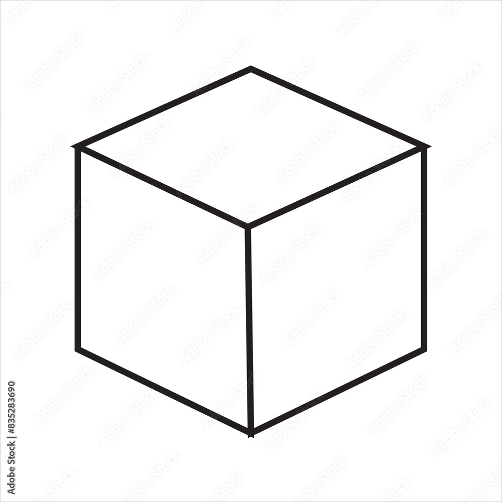 3D Cube icon. Line version, outline and filled vector sign. Symbol, logo illustration. Different style icons set. Pixel perfect vector . EPS 10/AI 3D Cube icon. Line version, outline and filled vector sign. Symbol, logo illustration. Different style icons set. Pixel perfect vector . EPS 10/AI