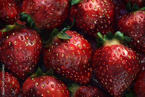 Fresh Strawberries with Glossy Skins