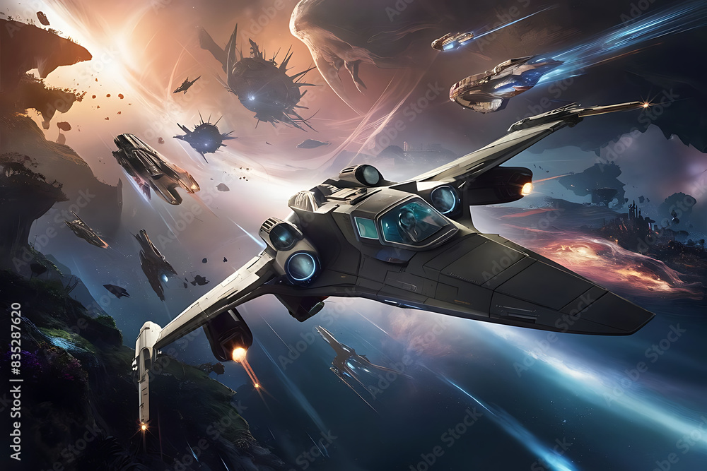 spaceship in space spaceship in space