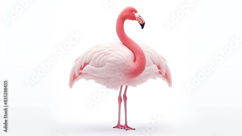 pink flamingo isolated on  white background © picture