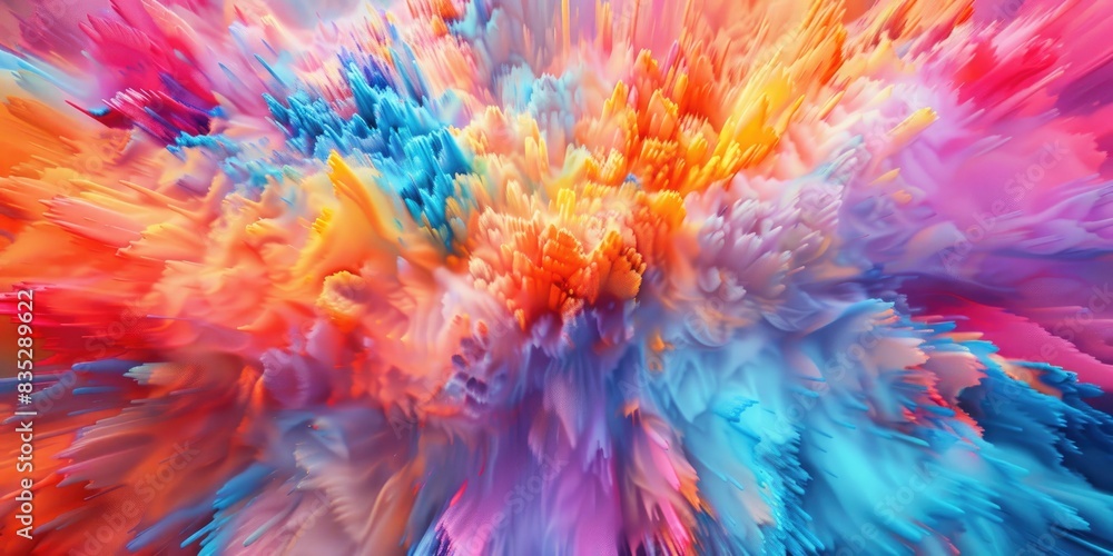 Vibrant explosions of color bursting forth in a symphony of energy, creating a dynamic and jubilant abstract texture background that radiates excitement and movement.