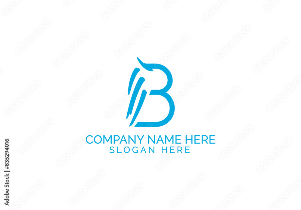 Fototapeta premium B Letter Company Logo Design