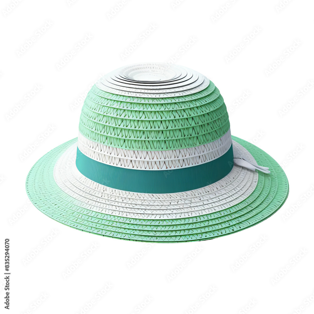 summer beach hat, isolated on a white background. summer beach hat, isolated on a white background.