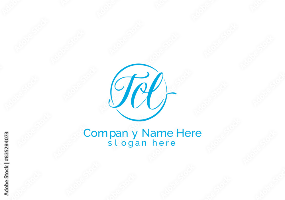 Obraz premium T & C Letter Minimalist Logo Design