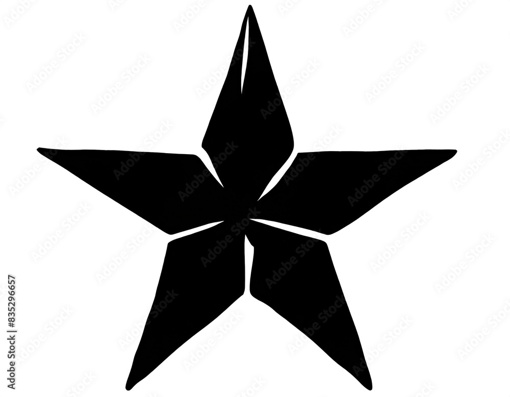 schwarz Silhouette Kontrast Stern isoliert auf weißen Hintergrund, Freisteller schwarz Silhouette Kontrast Stern isoliert auf weißen Hintergrund, Freisteller