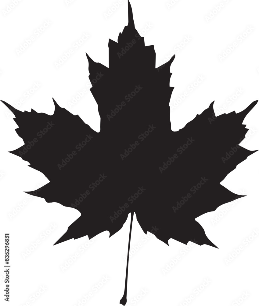 Naklejka premium Maple leaf Silhouettes 