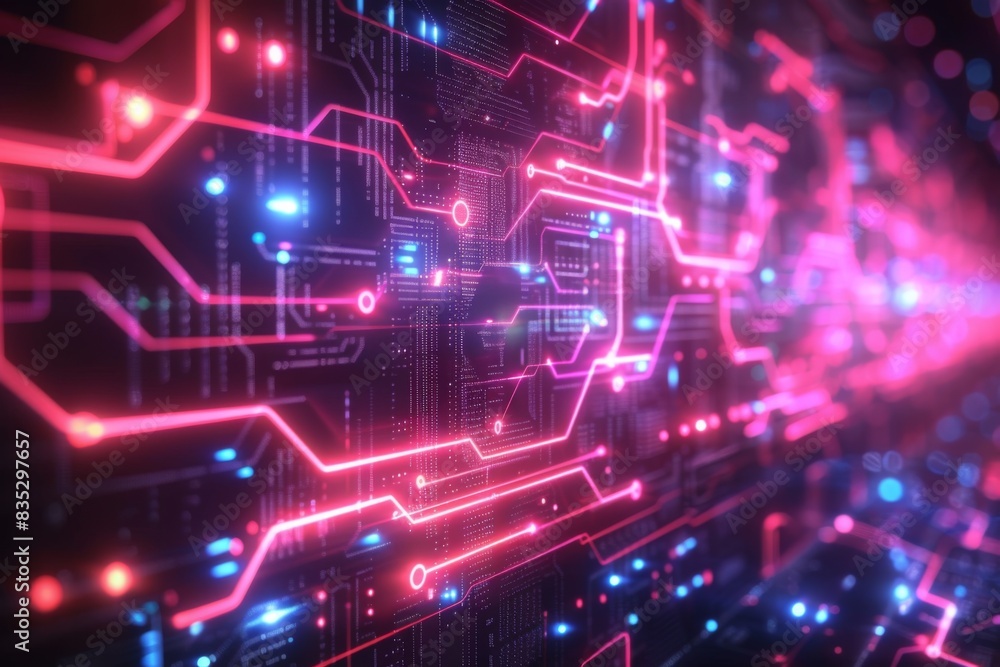 Cyber Security Data Transfer illustration created with Generative AI Cyber Security Data Transfer illustration created with Generative AI