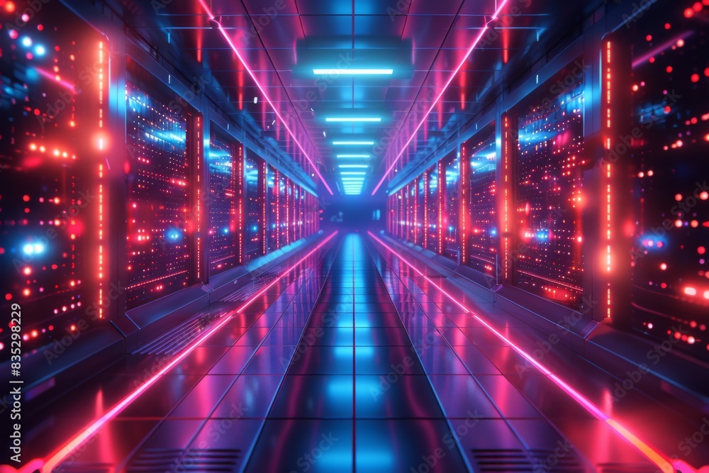 Cyber Security Data Transfer illustration created with Generative AI Cyber Security Data Transfer illustration created with Generative AI
