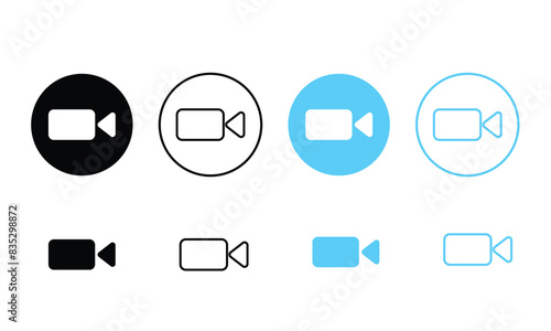 video camera icon for streaming , facetime icons video call symbol