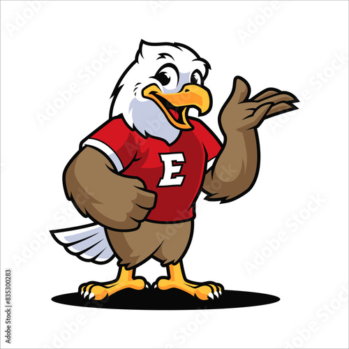 Eagle cartoon mascot character illustration