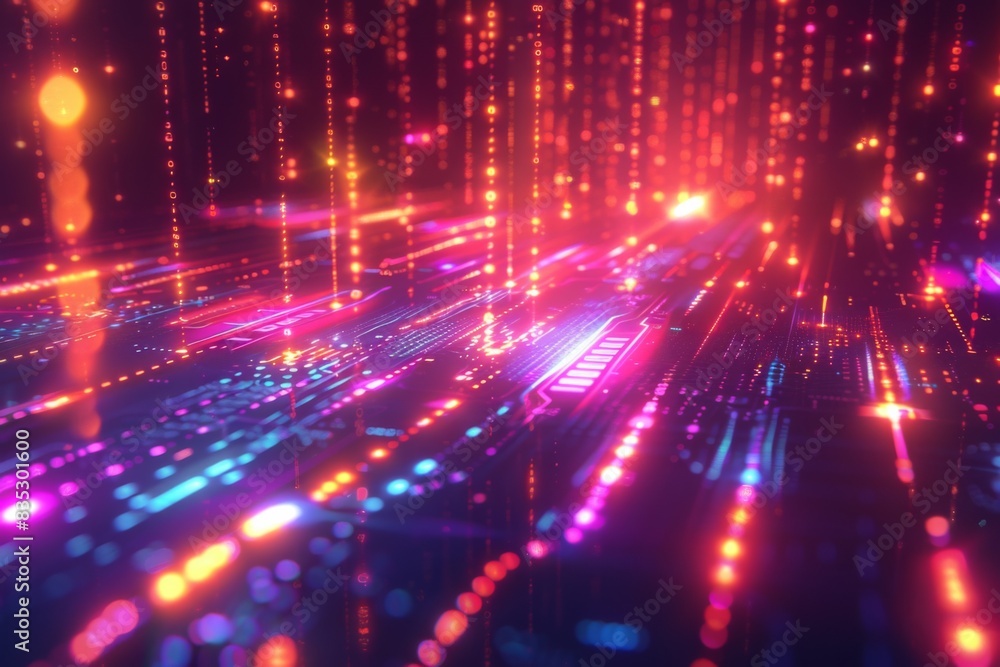 Cyber Security Data Transfer illustration created with Generative AI Cyber Security Data Transfer illustration created with Generative AI