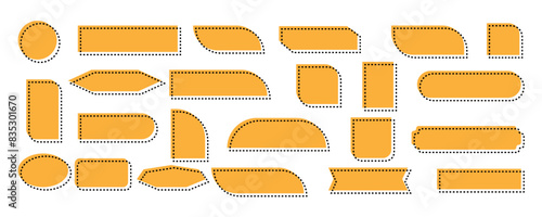 Blank quote box frames vector set. Callouts titles template collection. Quotation bubble blog quotes symbols.