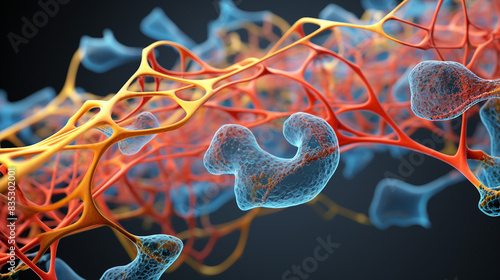 Exploring the Intricate World of Cell Structure - Detailed 3D Render Revealing Inner Anatomy and Components