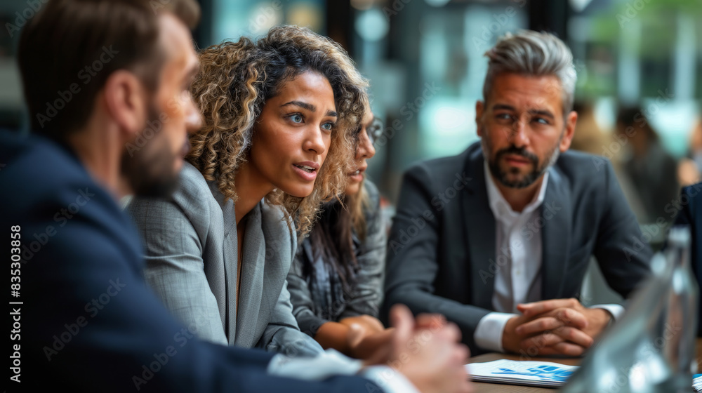Focused Business Meeting Among Diverse Corporate Professionals Focused Business Meeting Among Diverse Corporate Professionals