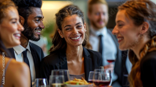 Group of Young Professionals Enjoying a Social Gathering