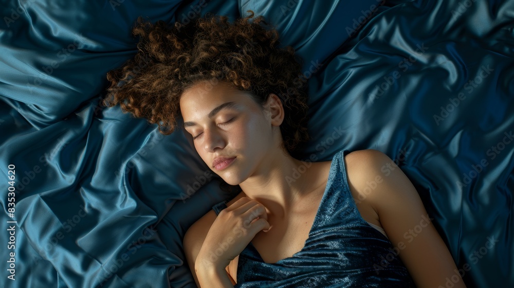 The sleeping woman on satin The sleeping woman on satin