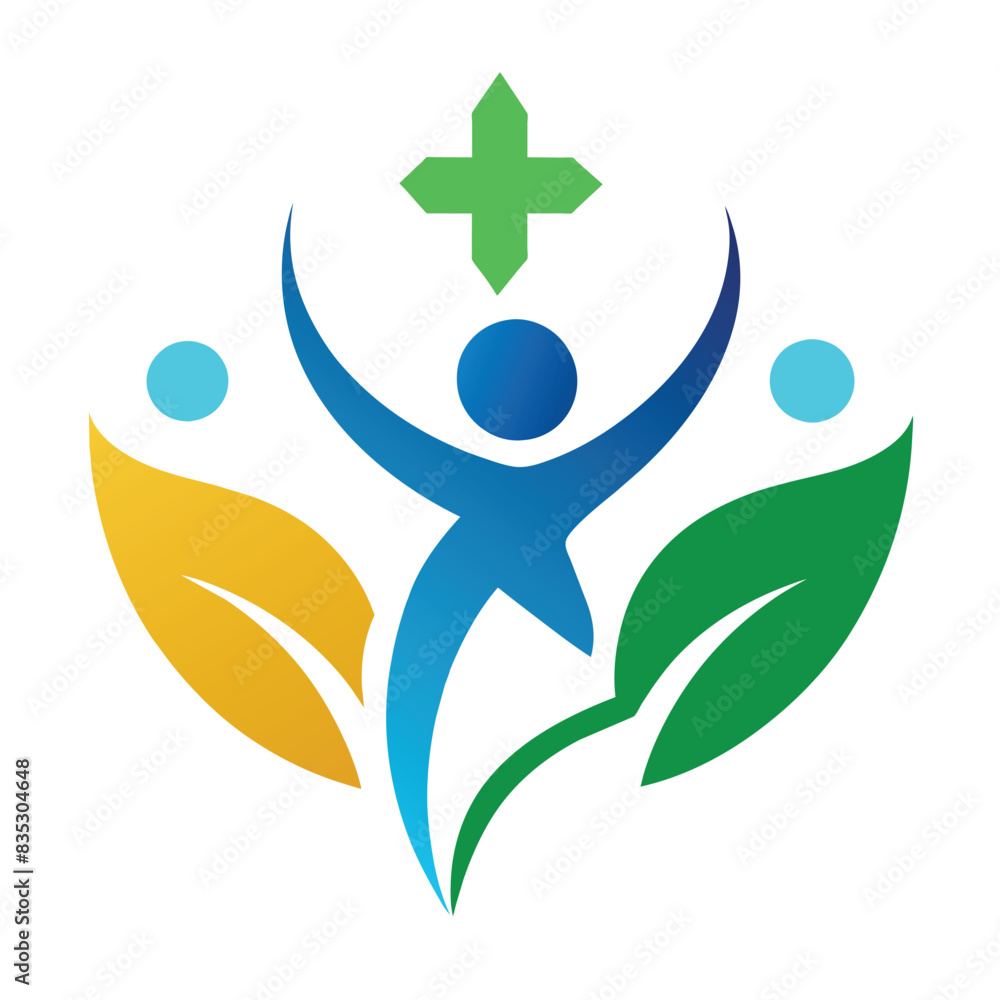 Human think health, spirit and success logo design vector art illustration Human think health, spirit and success logo design vector art illustration