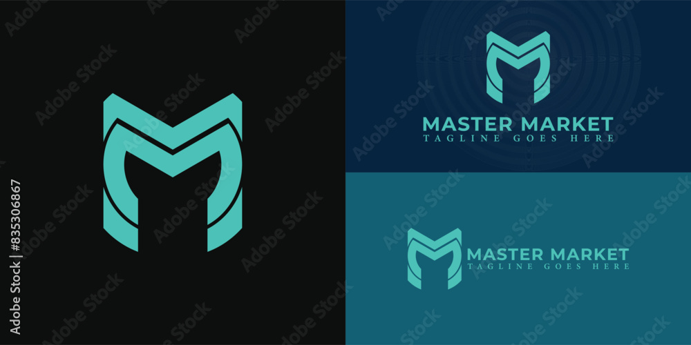 Abstract initial lines letter M or MM logo in blue color isolated on multiple background colors. The logo is suitable for marketing communication and business logo design inspiration templates. Abstract initial lines letter M or MM logo in blue color isolated on multiple background colors. The logo is suitable for marketing communication and business logo design inspiration templates.