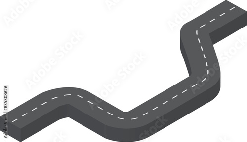 Isolated driveway, road used in various graphic compositions and compositions.