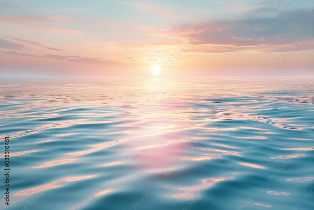 As the sun dips into the sea, nature's canvas is painted in hues of blue, orange, and gold.