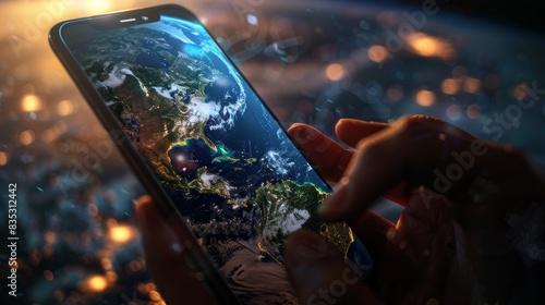 Weather Patterns on Smartphone Display for Cosmonauts Studying Earth from Space