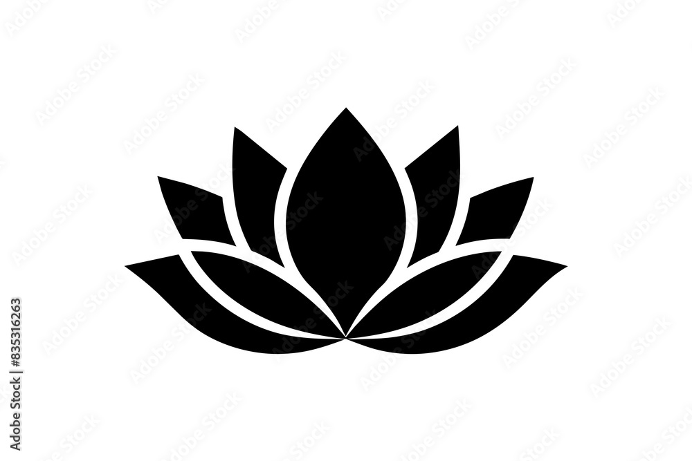 lotus flower logo vector illustration 