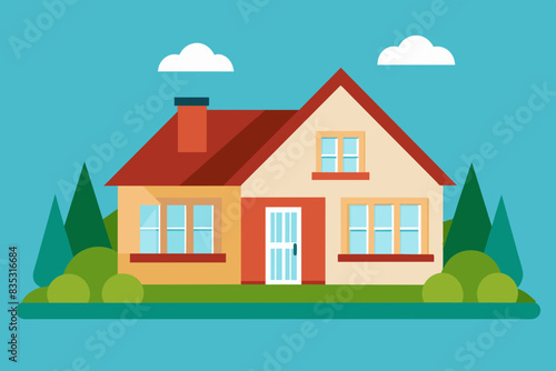 private house vector illustration 