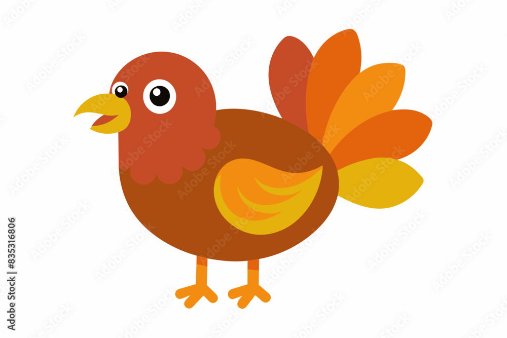 cartoon turkey bird vector illustration