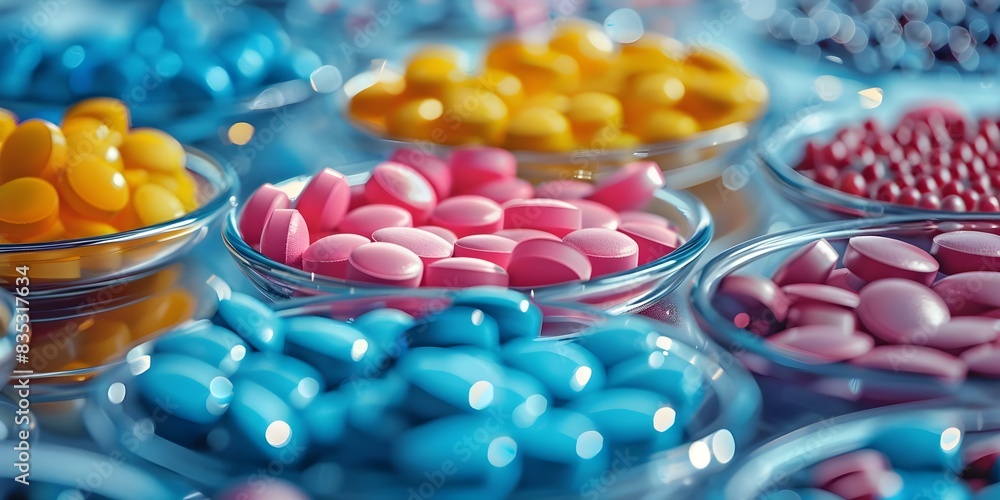 Vibrant Oval Shapes of Different Sizes on Reflective Surface with Microbial Substance. Concept Vibrant Colors, Oval Shapes, Reflective Surface, Microbial Substance, Artistic Photography Vibrant Oval Shapes of Different Sizes on Reflective Surface with Microbial Substance. Concept Vibrant Colors, Oval Shapes, Reflective Surface, Microbial Substance, Artistic Photography