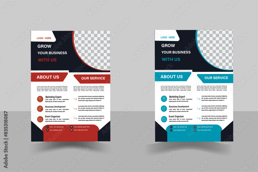 Corporate business flyer template design set, cover modern layout, flyer in A4 with colorful business proposal, promotion, advertise, publication, a bundle of 2 templates of different colors a4 flyer Corporate business flyer template design set, cover modern layout, flyer in A4 with colorful business proposal, promotion, advertise, publication, a bundle of 2 templates of different colors a4 flyer