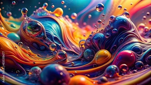 Abstract organic liquid with vibrant colors and flowing shapes   wallpaper  abstract  organic  liquid vibrant  colors  flowing  shapes  background  design  digital  creative  art  artistic