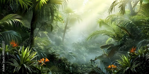 Discover the Vibrant Life of a Lush Tropical Rainforest. Concept Nature Photography  Lush Greenery  Tropical Paradise