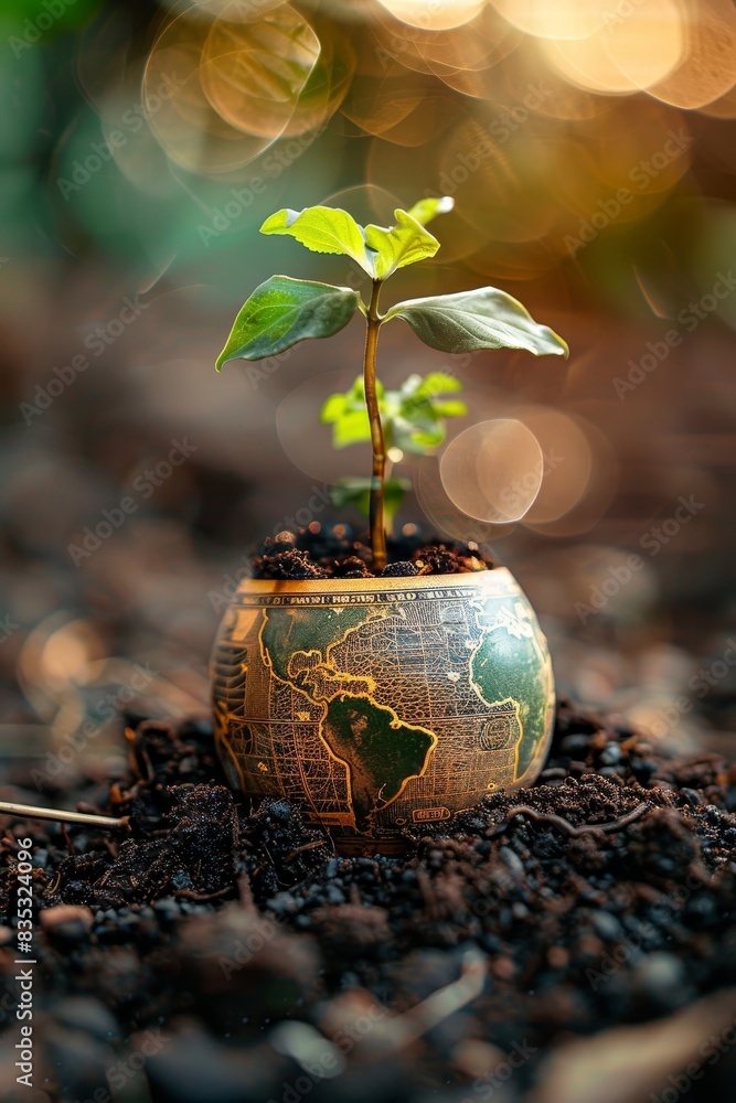 Financial and Business Concept: Financial business And the growth of world money Financial and Business Concept: Financial business And the growth of world money