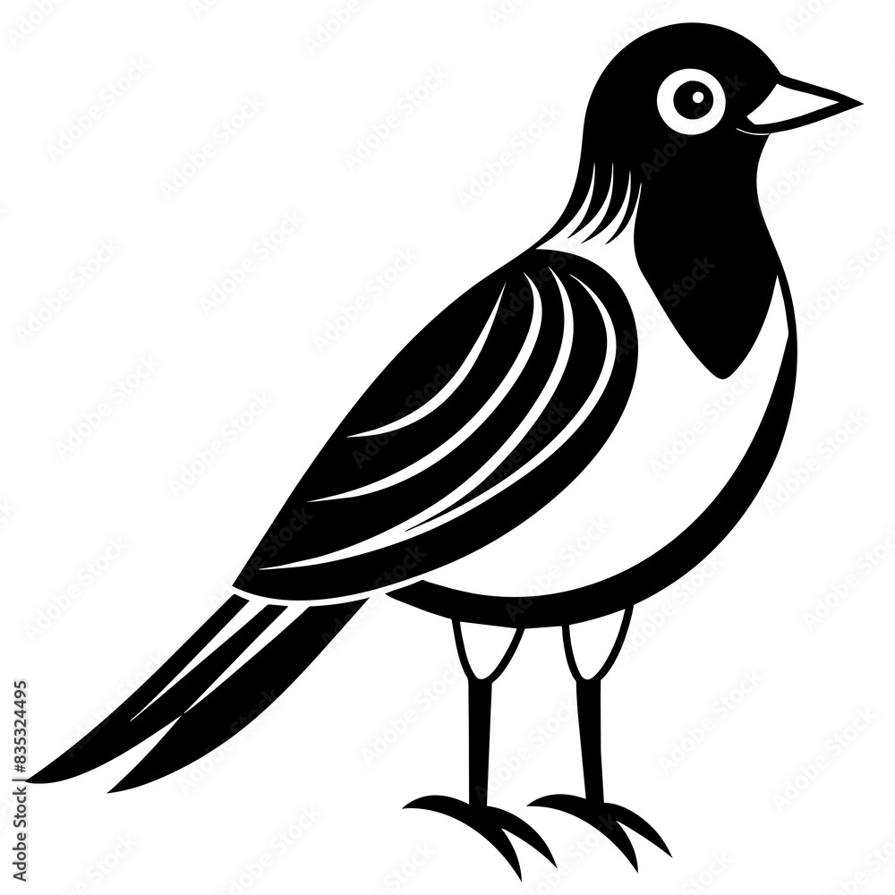 Fototapeta premium Bird vector silhouette 