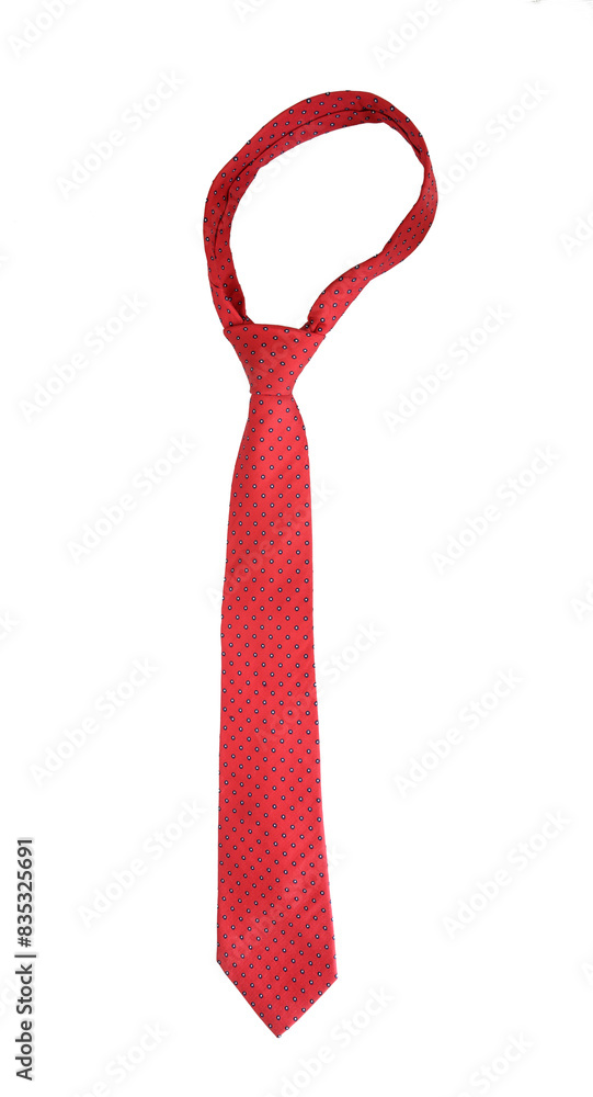 Elegant red necktie isolated on white background. Elegant red necktie isolated on white background.