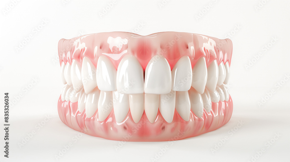 Obraz premium teeth model on white background .