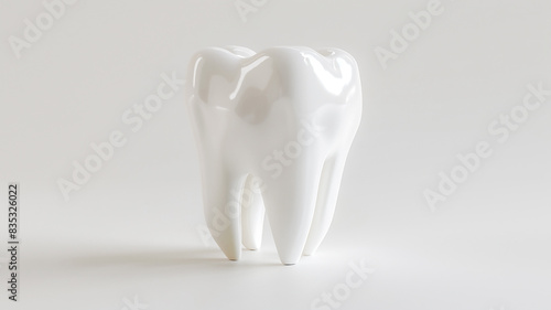 White tooth isolated on white background .