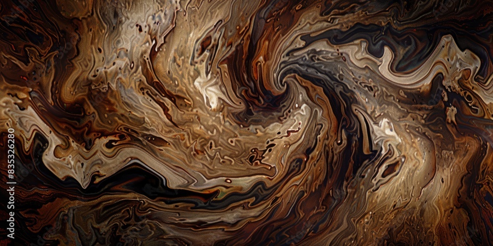 Harmonious blend of earthy tones swirling in an intricate dance, creating a grounded and celebratory abstract texture background that exudes a sense of balance and joy. Harmonious blend of earthy tones swirling in an intricate dance, creating a grounded and celebratory abstract texture background that exudes a sense of balance and joy.