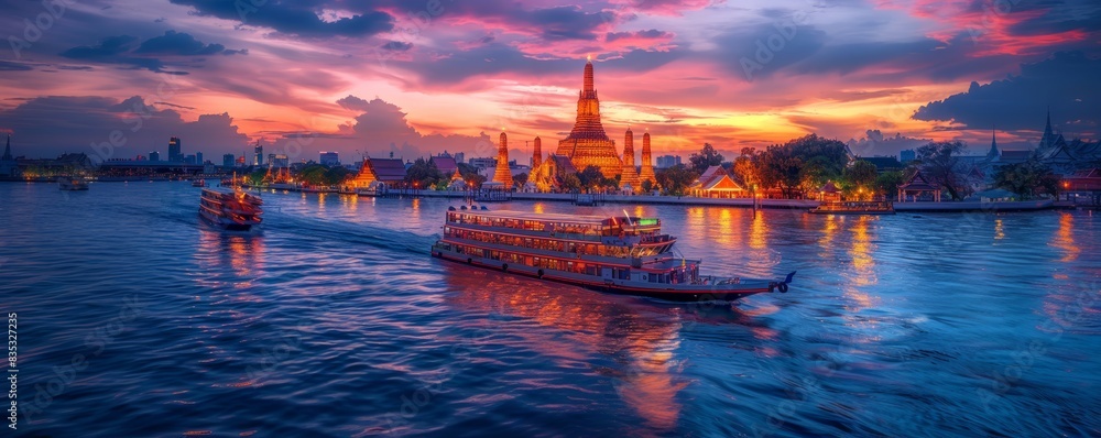 Fototapeta premium Tourist attractions famous landmarks travel of Thailand.